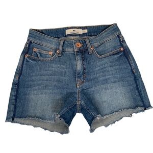 Vineyard Vines Piped Raw Edge Hem Denim Jean Shorts